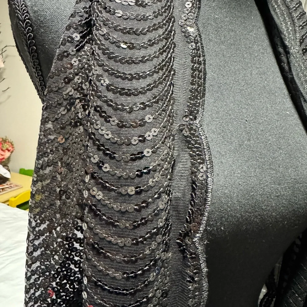 Betsey Johnson Black Lace Scarf - Picture 2 of 4
